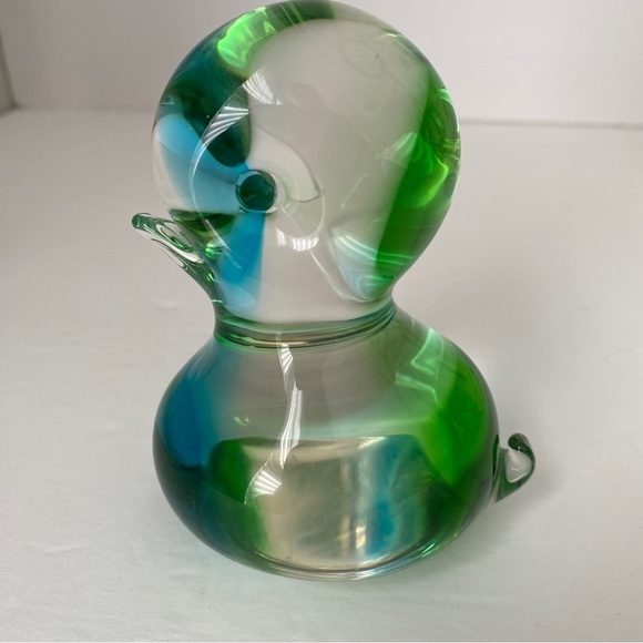 Chalet Canada Solid Glass Duck Green And Blue Color (Paperweight) - Picture 1 of 8